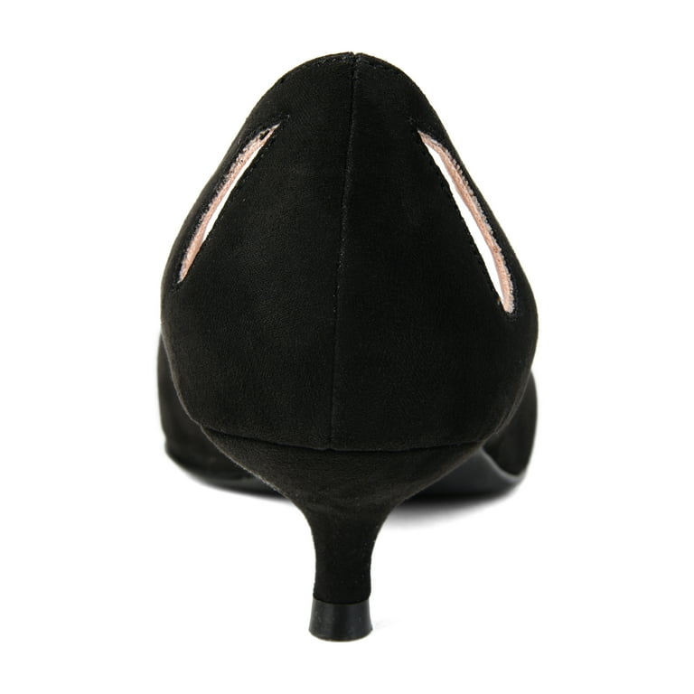 Journee Womens Goldie Pointed Toe Kitten Heel Pumps - Walmart.com