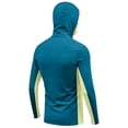 thumbnail image 5 of BRANROY Long Sleeve Shirts for Men - UPF 50+ Sun Protection Hoodie with Face Mask Ice Silk Breathable Fishing Hiking Lightweight,Turquoise S, 5 of 5