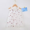 thumbnail image 1 of CAICJ98 Girls Dresses Girls Puff Short Sleeve Square Neck Tie Front Flared A Line Dress,A, 1 of 1