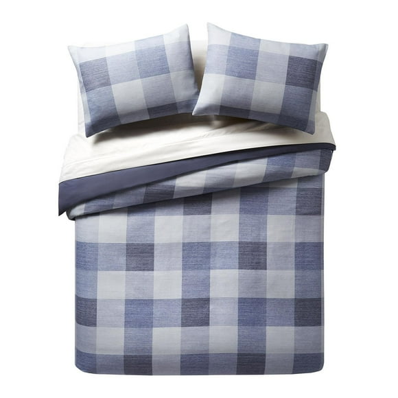 Mainstays Plaid Duvet Cover Set