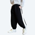 thumbnail image 2 of WAVSUF Kids Boys Jogger Pants Lightweight with Pockets Elastic Waist Spring Fall Casual Cotton Sweatpants Black 4, 2 of 6