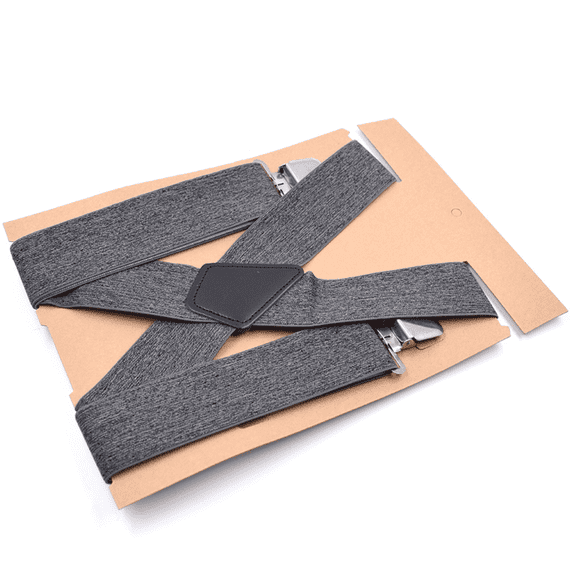 GASTROPOD Suspenders for Men Heavy Duty Adjustable with Clips Men's Suspenders 5x120cm,Gray