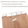 thumbnail image 5 of MY-LADY 12" 40g 20pcs Tape in 100% Real Remy Human Hair Extensions Seamless Full Head Skin Weft Highligh Hairpiece Straight #30 Light Auburn, 5 of 8