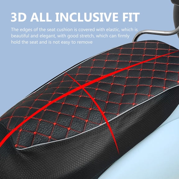 HONMEET Motorcycle Seat Cover Cushion Linen Mesh Breathable Protector Elastic Adjustable