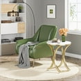 thumbnail image 4 of Tribesigns Petite Table d'Appoint Ronde pour Sofa, Table de Bout en Faux Marbre Blanc et Or, 4 of 5