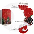 thumbnail image 3 of Merry Christmas Xmas Trees Shower Curtain, 72" x 72", Red Green Black White Plaid Leopard Forest Waterproof Bathroom Curtain Washable Shower Curtain Set with 12 Hooks, 3 of 6