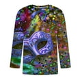 thumbnail image 4 of Xixinqiwan Mens Mardi Gras Clothing,Casual Loose Round Neck Tops Mardi Gras Novelty 2025 Carnival T Shirts, 4 of 6