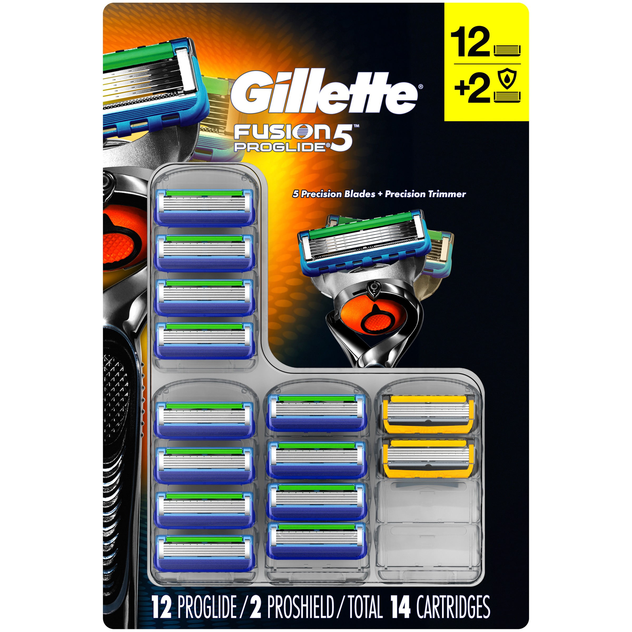 Gillette Gillette® Fusion5™ Proglide® Razor Blades Plus Proshield Razor Blades 14 Ct Carded