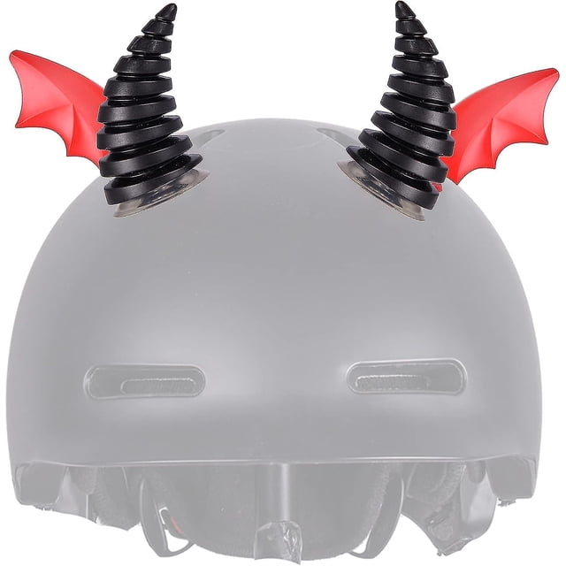 Accesorios de Decoración para casco de motocicleta Rojo Verde Cuernos de diablo universales