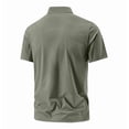 thumbnail image 6 of Men's & Big Short Sleeve Pullover Cage Jacket - Stretch Quick Dry, Quarter Zip, Mockneck Shirt Size L-8XL Army Green, 6 of 8