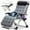 Grey, variant on Slsy Zero Gravity Chair, Folding Adjustable Reclining Lounge Chair with Cushion, Headrest and Cup Holder, Supports up to 440lbs