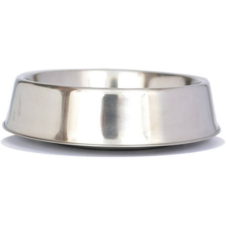 Iconic Pet Anti Ant Stainless Steel Non Skid Pet Bowl For Dog or Cat, 16 Oz, 2 Cup