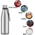 thumbnail image 4 of Stainless Steel Water Bottle, 500ml Water Bottle BPA Free, 12 Hrs Hot/24 Hrs Cold, Leakproof Water Flasks(Silver), 4 of 5