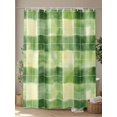 thumbnail image 4 of Shower Curtains Green Yellow Plaid Bath Curtain Spring Pastoral Waterproof Bathroom Shower Curtain Set with Hooks Decoration 72 x 84 Inches, 4 of 7