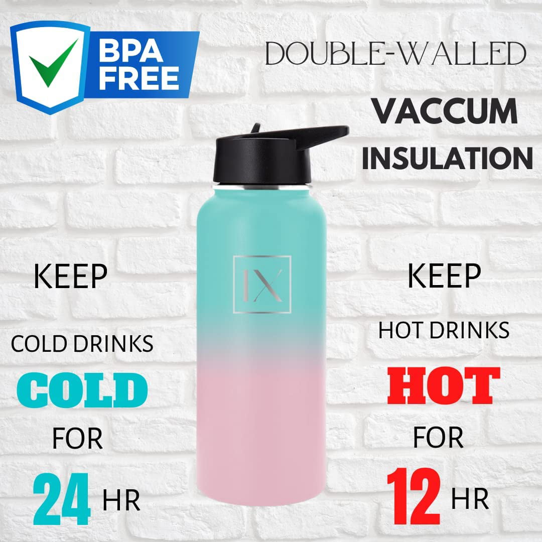 Vacuum Flask Bubble Gum Iron Water Bottle 24 oz