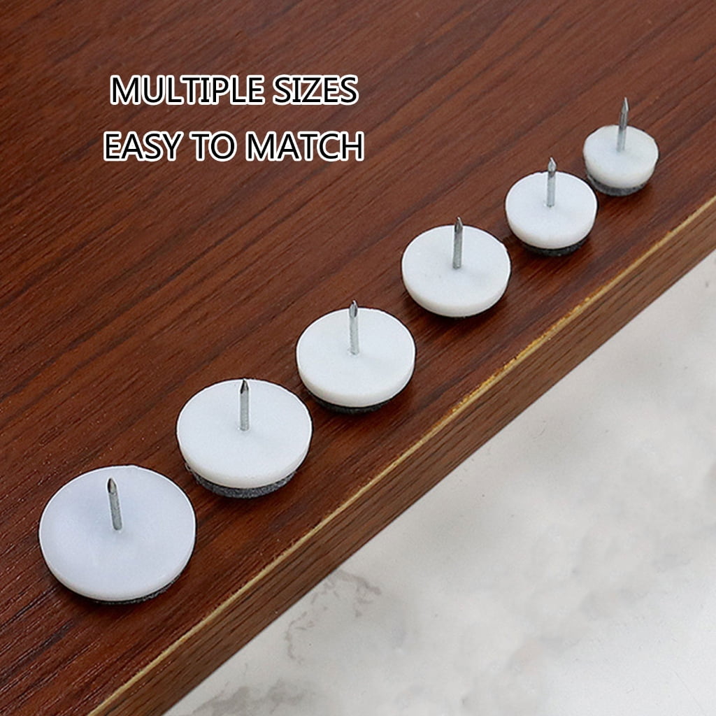 200Pcs Nails-On Noises Reduction Felt Pad Heavy Duty Chair Leg Cushions Furniture Leg Bottom Feet Glides Floor Protector
