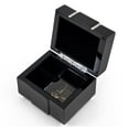 thumbnail image 2 of Modern 30 Note Black Lacquer Musical Jewerly Box with Chrome Accents - Romance de L'Amour, 2 of 2