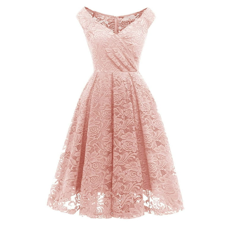 Baby pink semi store formal dresses