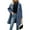 Blue, variant on Women's Casual Lapel Collar Wool Coat Double Breasted Elegant Peacoat with Pockets