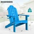 thumbnail image 5 of Dycanpo Adirondack Chairs Set of 6 with Cup Holder, 300lbs Weather Resistant, Blue, 5 of 10