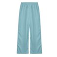 thumbnail image 5 of DeHolifer Girls Pants Elastic Waisted Solid Color Wide Leg Casual Loose Comfy Sweat Pants Long Trousers,11 Years, 5 of 7