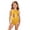 Yellow, variant on Girls' Sleeveless Swimwear Set, USA Flag & 250th Anniversary Print Tankini Bathing Suit 4-16Y