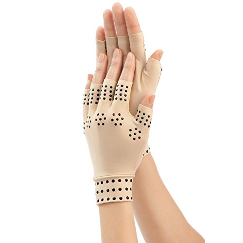 Fingerless Therapy Gentle Compression Gloves Large Walmart