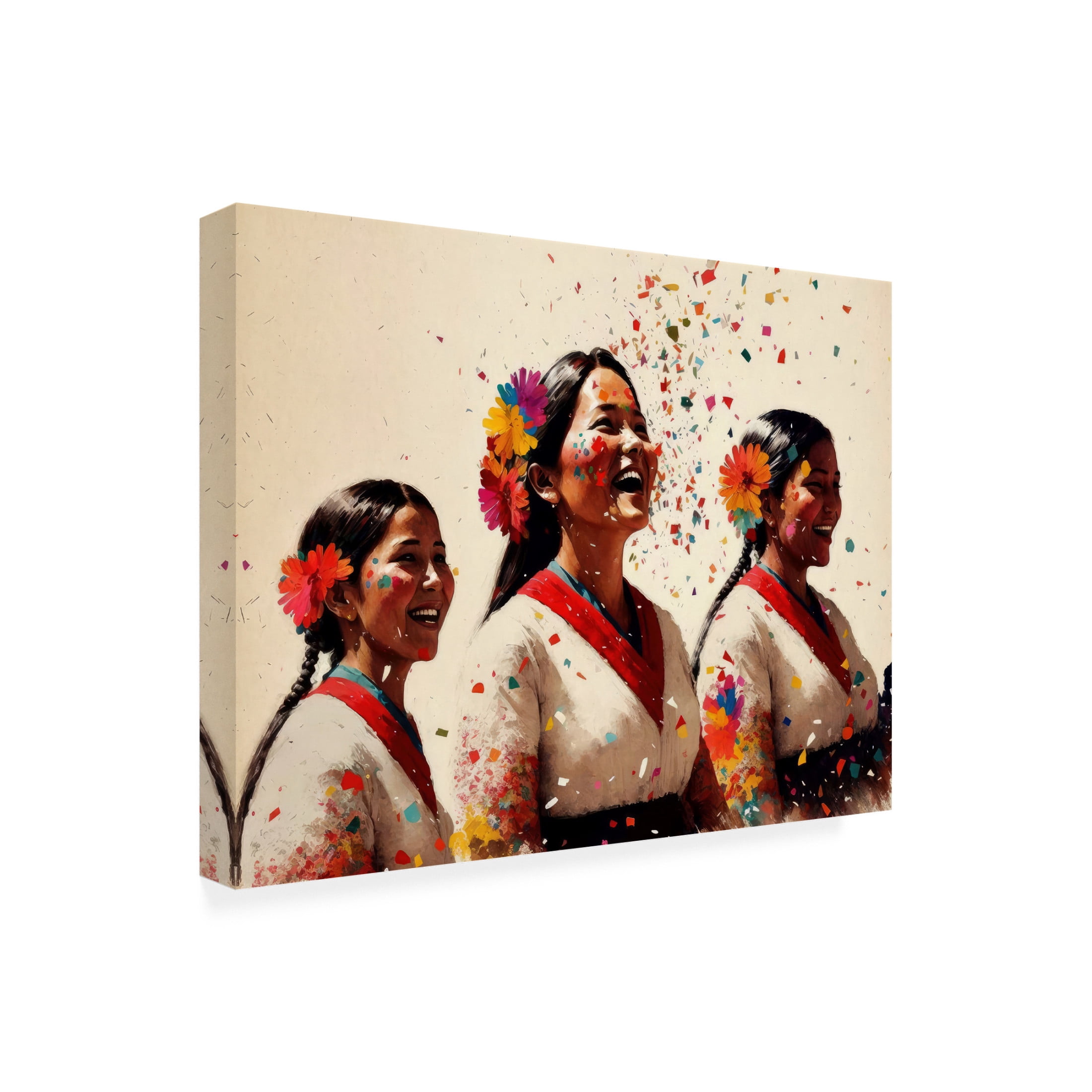 Canvas Wall Art - Treechild 'Open Hearts' Wall Art for Living Room, Bedroom, or Office D?cor by Trademark Fine Art - 24 x 18 Inches