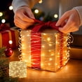 thumbnail image 3 of Silver Wire LED String Lights for Christmas Gift Box Wrapping, Cool White Fairy Lights for Christmas Decorations, Holiday Party Decor and Home Accents, 3 of 7