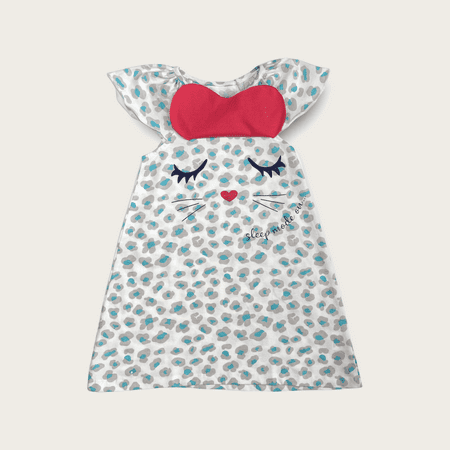 

Girls Animal Print With Red Mask Sleepwear