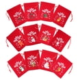 thumbnail image 6 of Jiyike 12pcs Christmas Drawstring Candy Bags Empty Drawstring Bags Holiday Candy Wrapping and Storage Bags Small Candy Goodie Bags, 6 of 10