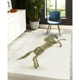 thumbnail image 4 of Horses Decorative Rug, Gallop Animal Motif Rearing up Blazing Devilish Moving Freely Theme, Quality Carpet for Bedroom Dorm and Living Room, 6 Sizes, Pale Olive, by Ambesonne, 4 of 4