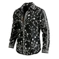 thumbnail image 2 of Yaoyar Mens Hawaiian Floral Long Sleeve Shirt Tropical Button Down Printed Aloha Shirts Wedding Beach Vacation with Pocket, 2 of 5