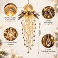 thumbnail image 2 of Crystal Cascade Christmas Hanging LED Light, Hanging LED Ice Ball Icicle Lights, Lighted Wall Accent for Living Room, Porch, Entryway and Holiday Display, 2 of 8