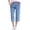 36# Light Blue, variant on Denim Capris for Women Pull on Elastic Waist Cropped Pants Mid Rise Cropped Jean Pants Capri Jeans Summer Casual Light Blue S