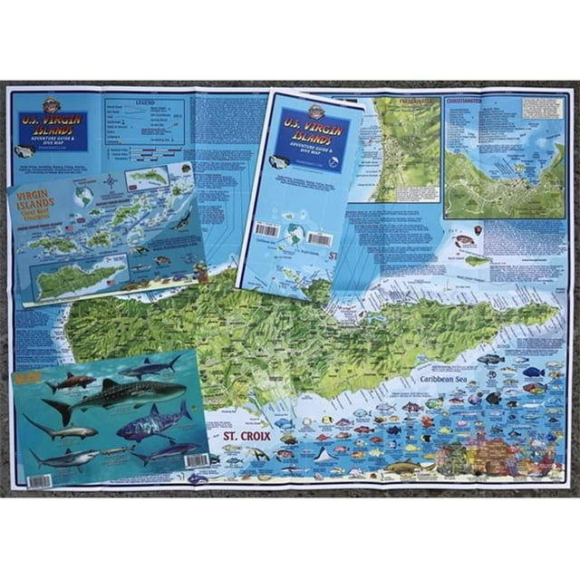 Franko Maps U. S. Virgin Islands Dive & Adventure Map Pack USVI