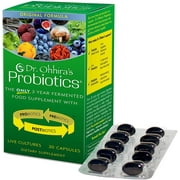 Dr. Ohhiras Probiotics Original Formula with 3 Year Fermented Prebiotics, Live Active Probiotics and The only Product with Postbiotic Metabolites, 30 Capsules