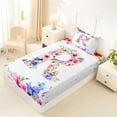 thumbnail image 4 of Castle Fairy Floral Letter R Twin Sheet Sets 3pcs for Adults,Spring Garden Bedding for Bedroom, 4 of 6
