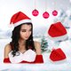 thumbnail image 2 of 12 piezas Sombrero de Navidad Sombrero de Papá Noel Sombrero de vacaciones de Navidad para adultos Gorros de Papá Noel para adultos a granel Suministros de fiesta de Navidad JAMW Sencillez, 2 of 5