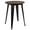 Black, variant on Flash Furniture Webb 24" Round Silver Metal Indoor Table with Walnut Rustic Wood Top