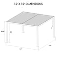 thumbnail image 2 of Kozyard Elizabeth Outdoor Louvered Pergola Sun Shade Aluminum Pergola Rainproof Gazebo with Adjustable Roof for Outdoor Deck Patio Garden Yard (12' x 12'), 2 of 7