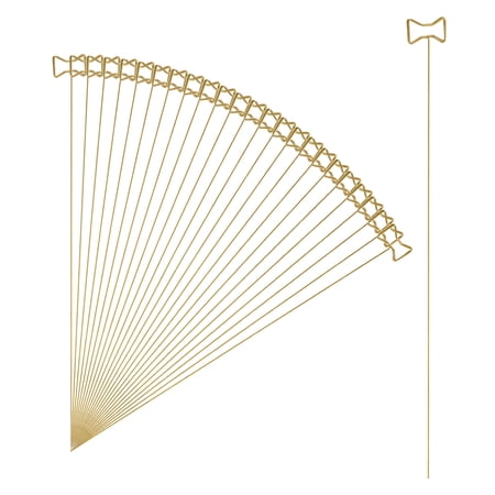 Uxcell 24 Pcs Table Card Holders 11.8 Bow Metal Craft Wire Clips Picture Clip Gold