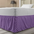 thumbnail image 1 of Fish Scale Bed Skirt, Japanese Wave Pattern in Purple Shades Oriental Concentric Forms, Elastic Bedskirt Dust Ruffle Wrap Around for Bedding Decor, 4 Sizes, Lavender Purple, by Ambesonne, 1 of 2