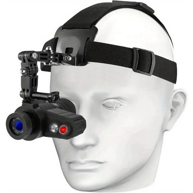 Lunettes de Vision Nocturne Infrarouges 7X - Montées sur la Tête avec Écran HD, Alimentées par Usb/piles, Bandeau Réglable pour la Chasse, le Camping et les Activités Extérieures