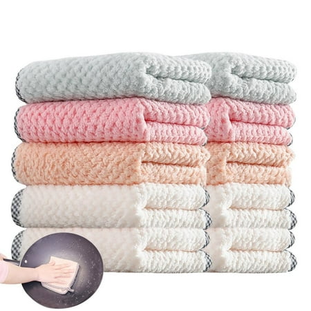 

Vokewalm Cleaning Cloth Absorbent Coral Velvet Dishtowels Microfiber Towel Dirty Cleaning Supplies For Kitchen Car Cleaning boosted