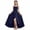 01-Navy, variant on Girls Formal Dresses Maxi Wedding Gown Ruffle Square Neck Spaghetti Strap Satin Dresses Elegant Flowy Birthday Party Dress 2026 Casual Sleeveless Sundresses 5-14 Years