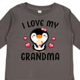 thumbnail image 4 of Inktastic I Love My Grandma with Cute Penguin and Hearts Girls Long Sleeve Toddler T-Shirt, 4 of 5