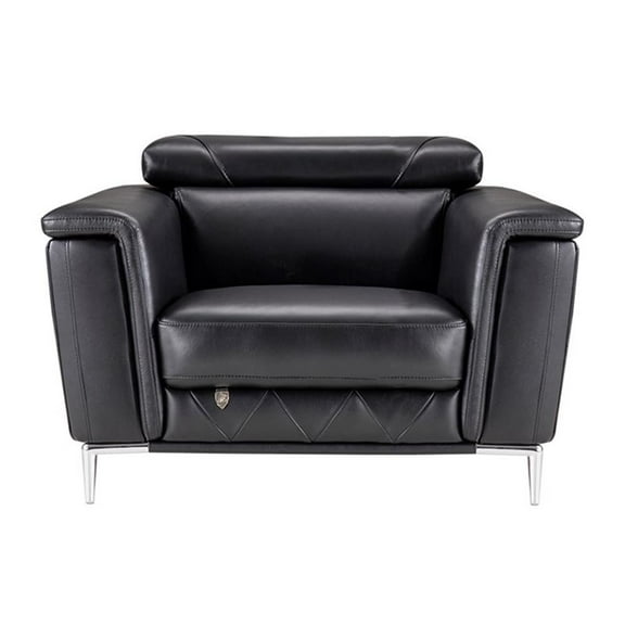 EK071 Black Color With Italian Leather Chair