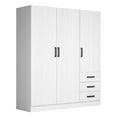 thumbnail image 3 of Woodpeckers Furniture and Mattress 61"Wide Armoire Wardrobe Closet For Hanging With 3 Drawers & Shelves, 3 of 7