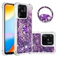 thumbnail image 1 of Funda para Xiaomi Redmi 10C con Brillo Líquido Flotante, Purpurina, Parachoques y Anillo Giratorio Soporte, 1 of 5